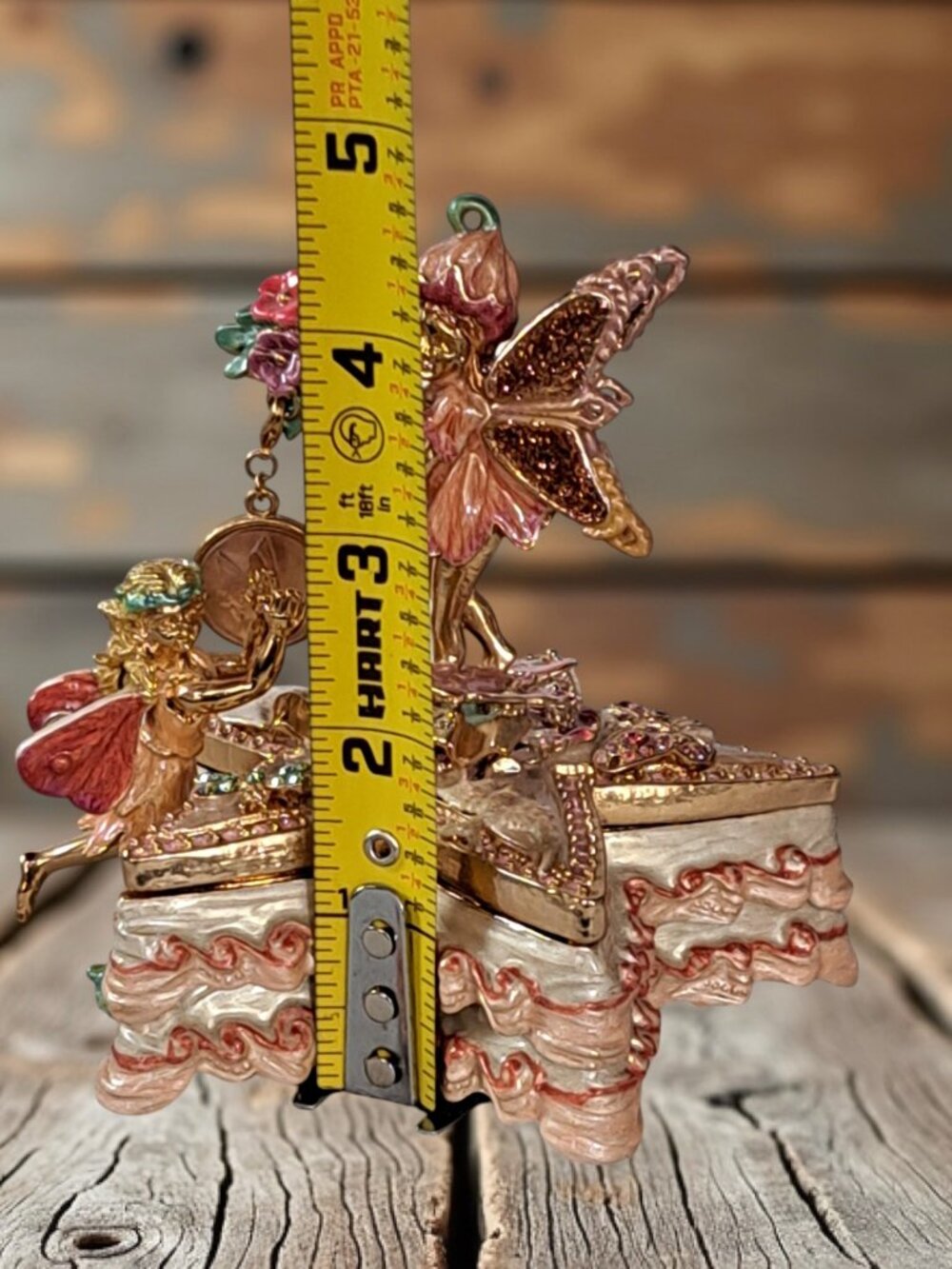 Kirks Folly Pink Fairy Trinket Box Figurine 4" Fairy Wishes - Picture 15 of 16